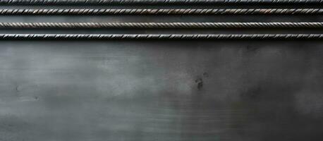 photo de une métal Cadre avec une corde suspendu, création un abstrait et minimaliste composition avec copie espace