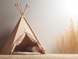 comercial minimaliste boho composition avec copie espace ai génératif photo