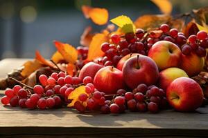 l'automne composition avec copie espace ai génératif photo