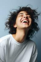 studio coup de femme dynamique émotif gestes ai génératif photo