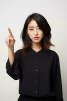 asiatique femme émotif dynamique gestes ai génératif photo