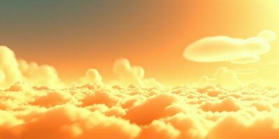 ai généré. ai génératif. ciel des nuages air drone vue Jaune Orange Couleur Contexte paysage. aventure voyage Voyage Extérieur voler. graphique art photo