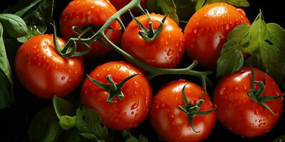 ai généré. ai génératif. beaucoup rouge Frais tomates des légumes agriculture. graphique art photo