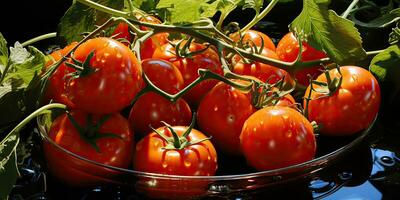 ai généré. ai génératif. beaucoup rouge Frais tomates des légumes agriculture. graphique art photo