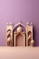 moderne islamique vacances Contexte ornemental arabe fabriqué avec génératif ai photo