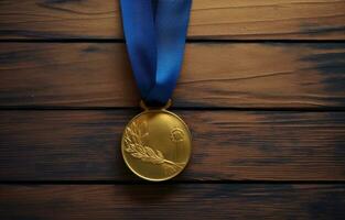 Vide argent médaille. établi avec génératif ai technologie. photo