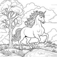 coloriage de licorne photo