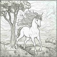 coloriage de licorne photo