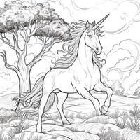 coloriage de licorne photo