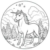 coloriage de licorne pour les enfants photo