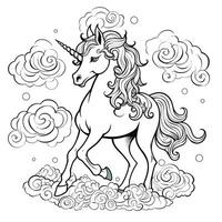 coloriage de licorne pour les enfants photo