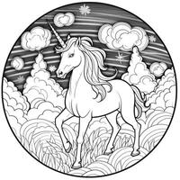 coloriage de licorne pour les enfants photo