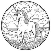 coloriage de licorne pour les enfants photo