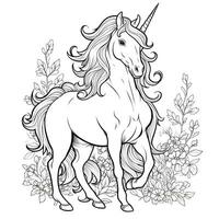 coloriage de licorne pour les enfants photo