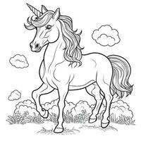 coloriage de licorne pour les enfants photo