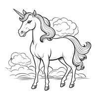 coloriage de licorne pour les enfants photo