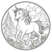 coloriage de licorne pour les enfants photo