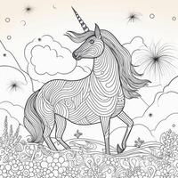 coloriage de licorne pour les enfants photo