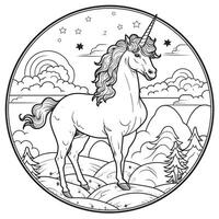 coloriage de licorne pour les enfants photo