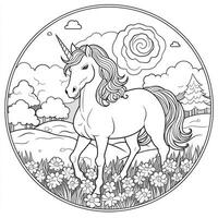 coloriage de licorne pour les enfants photo