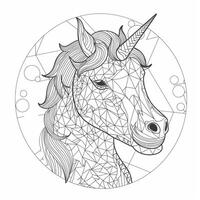 coloriage de licorne pour les enfants photo