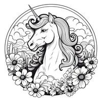 coloriage de licorne pour les enfants photo