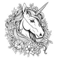 coloriage de licorne pour les enfants photo