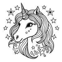 coloriage de licorne pour les enfants photo