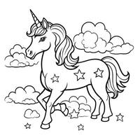 coloriage de licorne pour les enfants photo