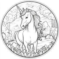 coloriage de licorne pour les enfants photo