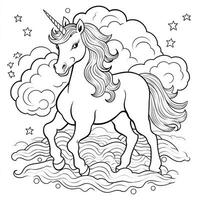 coloriage de licorne pour les enfants photo