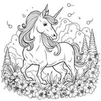 coloriage de licorne pour les enfants photo