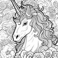 coloriage de licorne photo