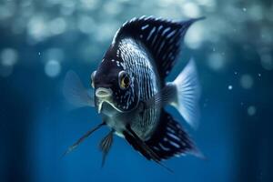 mignonne poisson ange dans nature, nationale géographie, large la vie animaux. ai généré. photo