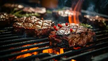 Viande gril un barbecue photo