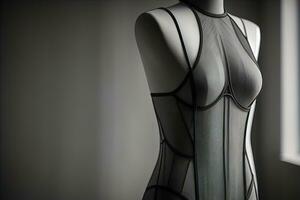 sensuel lingerie sur une mannequin. ai génératif photo