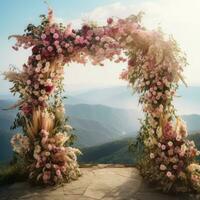 mariage floral arc photo