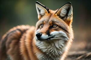 portrait de une rouge Renard, vulpes vulpes. ai génératif photo