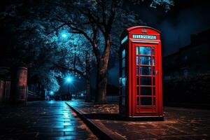 une rouge Téléphone cabine photo