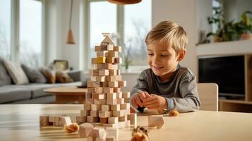 enfant pièces avec blocs photo