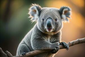 koala dans le Naturel environnement, fermer. ai génératif photo