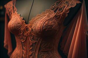 sensuel lingerie sur une mannequin. ai génératif photo