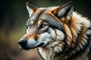 portrait de une rouge Renard, vulpes vulpes. ai génératif photo