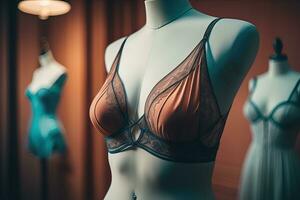 sensuel lingerie sur une mannequin. ai génératif photo