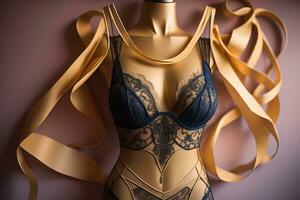 sensuel lingerie sur une mannequin. ai génératif photo