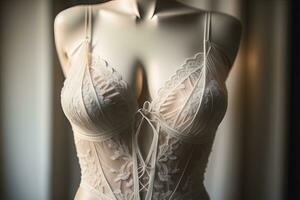 sensuel lingerie sur une mannequin. ai génératif photo