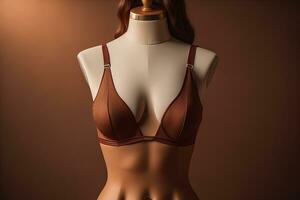 sensuel lingerie sur une mannequin. ai génératif photo