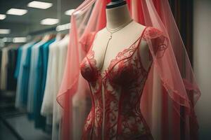 sensuel lingerie sur une mannequin. ai génératif photo