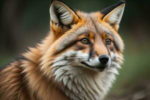 portrait de une rouge Renard, vulpes vulpes. ai génératif photo