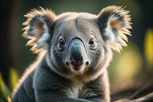 koala dans le Naturel environnement, fermer. ai génératif photo